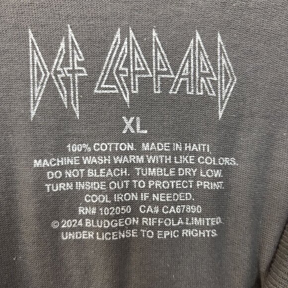 Def Leppard Winged Skill Graphic Gray T-Shirt XL - Picture 4 of 4